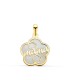 Colgante Mujer Oro 18 ktes Flor Mamá Nácar - 000150101