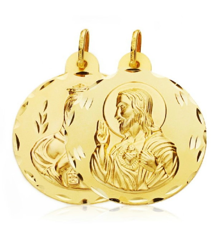 Medalla  Escapulario Oro 18 ktes 24 mm - 000021028