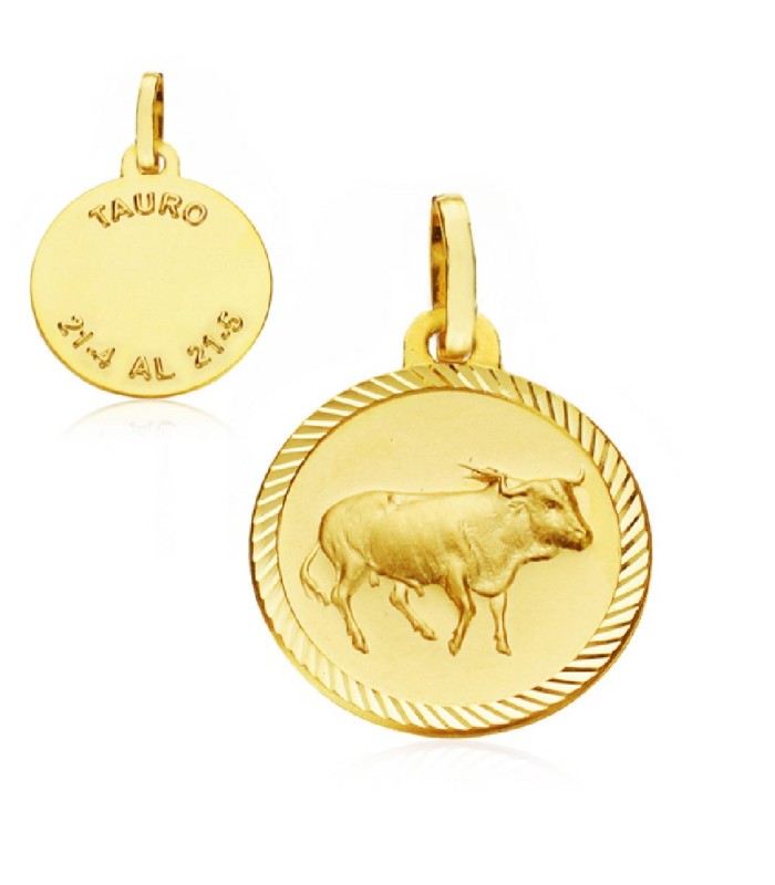 Horóscopo Oro 18 ktes Macizo TAURO 20 mm - 000021377
