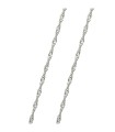 Cadena Mujer Oro Blanco 18 ktes Singapur Maciza Grosor 1 mm 50 cm - 000022520