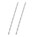 Cadena Mujer Oro Blanco 18 ktes Singapur Maciza Grosor 0,80 mm 45 cm - 000022552