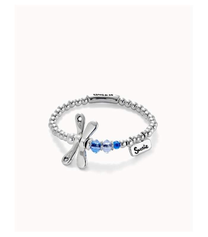Uno de 50 PUL2475AZUMTL0M Ser Rebelde Pulsera Mujer Libélula Cristales - 000500040