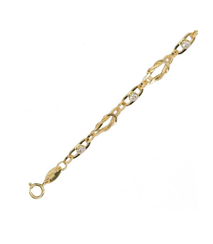 Pulsera Mujer Oro 18 ktes Nudos Circonitas - 000022522