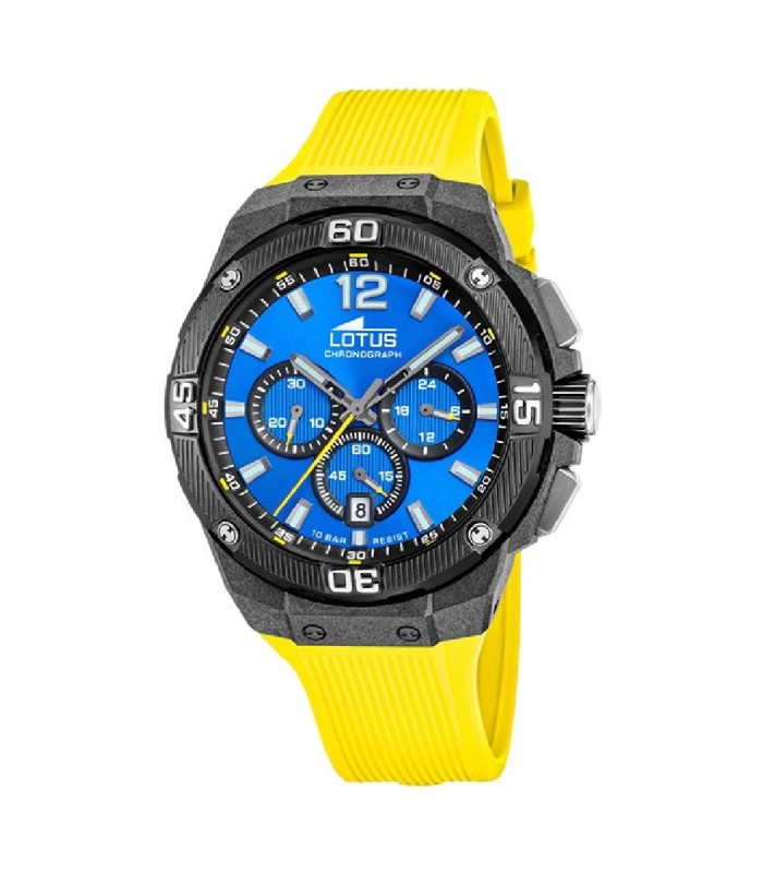 Lotus 18975/5 Reloj Hombre Crono Deportivo Caucho Amarillo - 18975/5
