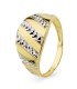 Anillo Mujer Oro Bicolor 18 ktes Italiano 10 mm Talla 15 - 000150507