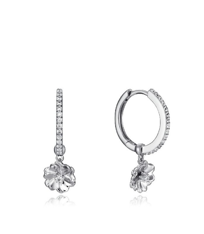 Viceroy Jewels 85021E000-38 Pendientes Mujer Plata Aros Circonitas Flores Tamaño 1 x 24 mm - 000750164
