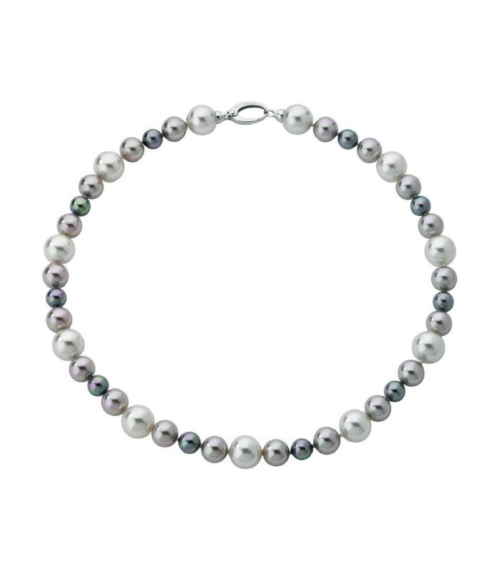 Majorica 12824.21.2.000.010.1 Collar Mujer Plata Perlas 8 mm, 10 mm, 12 mm Medida 45 cm - 000450386