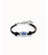 Uno de 50 PUL2480AZUMTL0M Ser Magnética Pulsera Mujer Chapado Plata Cristal Azul - 000500859