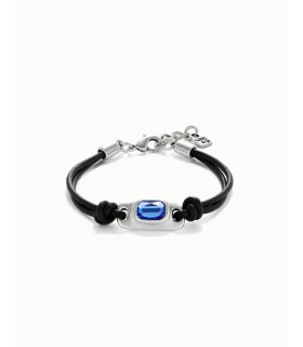 Uno de 50 PUL2480AZUMTL0M Ser Magnética Pulsera Mujer Chapado Plata Cristal Azul - 000500859