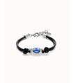 Uno de 50 PUL2480AZUMTL0M Ser Magnética Pulsera Mujer Chapado Plata Cristal Azul - 000500859