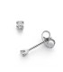 Pendientes Niña/Mujer Oro Blanco 18 Ktes Diamantes 0,18 ctes Tamaño 3,5 mm - 000080174