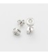 Pendientes Mujer Oro Blanco 18 ktes Diamantes 0,12 ctes Tam 5,5 mm - 000080177