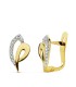 Pendientes Niña Oro Bicolor 18 ktes Hoja Tam 12 mm - 000150531