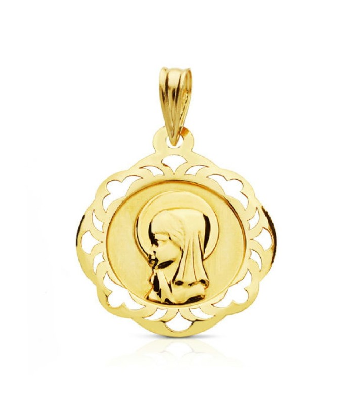 Medalla Niña Oro 18 ktes Virgen Tam 17 mm - 000150540