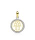 Colgante Mujer Mano de Fátima Oro Bicolor 18 ktes - 000150636