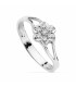 Anillo Niñas Oro Blanco 18 ktes Flor - 000150671