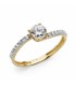 Anillo Mujer Oro Bicolor 18 ktes Solitario Novias - 000150718