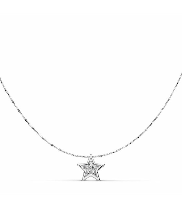 Colgante Niñas Oro Blanco 18 ktes Estrella - 000150732