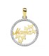 Colgante Mujer Oro Bicolor 18 ktes Mamá Tam 16 mm - 000150811