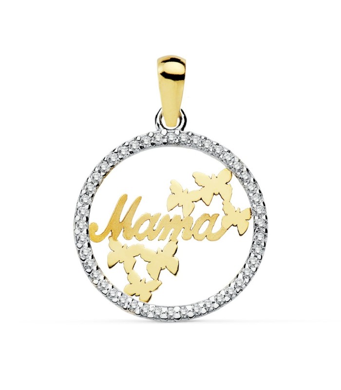Colgante Mujer Oro Bicolor 18 ktes Mamá Tam 16 mm - 000150811