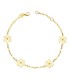 Pulsera Niña Oro 18 ktes Maciza Flores Comunión 16/18 cm - 000150829