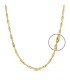 Cadena Mujer Oro 18 ktes Singapur Maciza 40 cm - 000201015