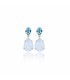 Victoria Cruz Pendientes Mujer Plata  Cristal Swarovski Azules - 000180069
