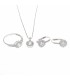 Salvatore Plata Conjunto Mujer Pendientes, Anillo y Colgante Plata Circonitas - 000230275