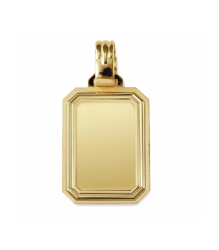 Chapa Hombre Oro 18 ktes Maciza Mate Brillo 15 x 22 mm - 000206565