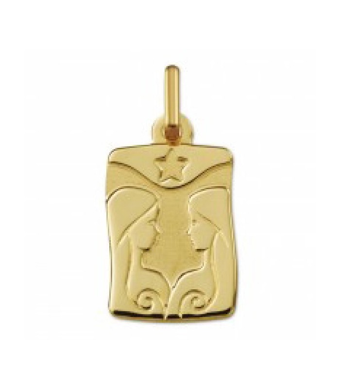 Horóscopo Oro 18 ktes GÉMINIS 10 x 15 mm - 000207126