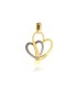 Finor Colgante Mujer Oro Bicolor 18 ktes Corazones Diamante Tam 17 x 27 mm - 000690275