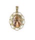 Medalla Virgen De Los Angeles Oro 18 ktes Porcelana 25 x 38 mm - 000800007