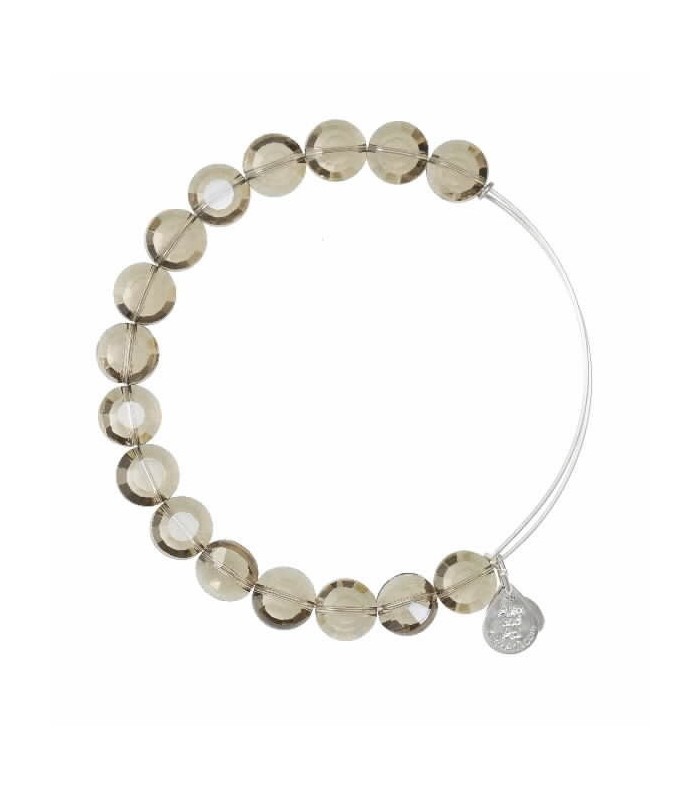 Alex and Ani Pulsera Mujer Metal Plateado Piedras Topacios Tamaño 58 mm - 000380031