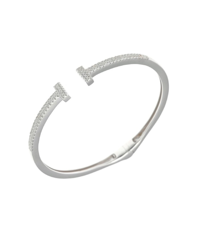 Salvatore Plata Pulsera Mujer Plata Pavé - 000230323