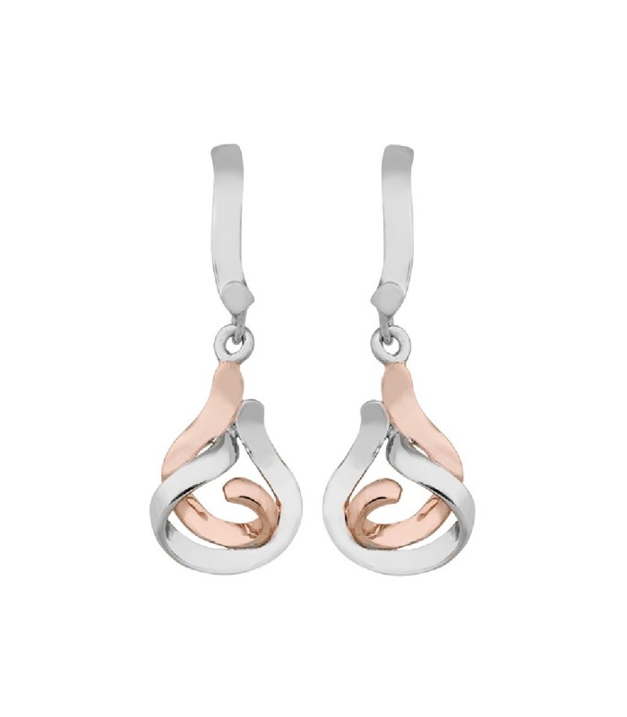 Pendientes Mujer Plata Bicolor Rosé - 000050119