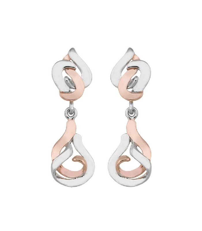 Pendientes Mujer Plata Bicolor Rosé - 000050120