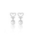 Majorica 16399.01.2.000.010.1 Pendientes Niña Plata Perla Corazón 5 x 12 mm - 000450638
