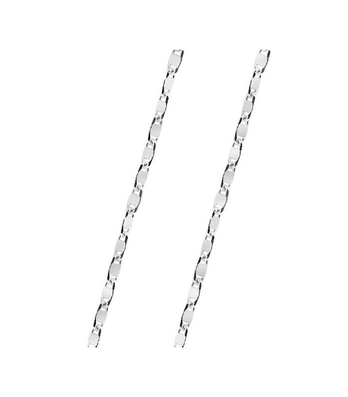 Cadena Mujer Oro Blanco 18 ktes Maciza Grosor 1,5 mm 40 cm - 000262010