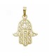 Colgante Mujer Oro 18 ktes Mano de Fátima Calada 14 x 19 mm - 000022806