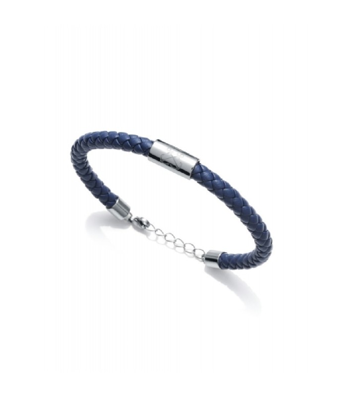 Viceroy Fashion 75097P01013 Pulsera Hombre Acero Cuero Azul - 000730127