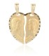 Colgante Mujer Oro 18 ktes Corazón Partido Macizo - 000022032