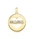 Colgante Mujer Oro Bicolor 18 ktes Mamá Corazón 18 mm - 000150883