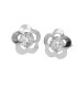 Pendientes Niñas Oro Blanco 18 ktes Flor - 000310167
