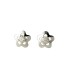 Pendientes Niña Oro Blanco 18 ktes Flor - 000310166