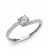Anillo Mujer Oro Blanco 18 ktes Solitario - 000150839