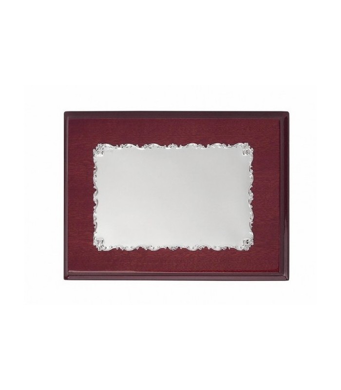 Placa Alpaca Mate Madera 24 x 16,5 cm Placa 17 x 10,5 cm - 000330010
