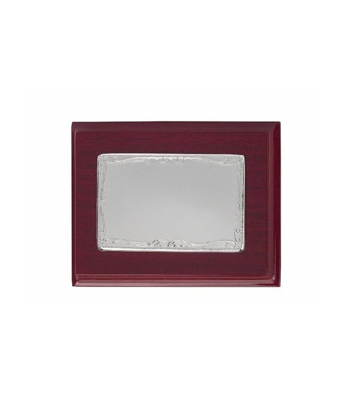 Placa Alpaca Brillo Madera 21 x 15,5 cm Placa 15 x 9 cm - 000330011