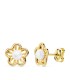 Pendientes Niña Comunión Oro 18 ktes Flor Perlas 7 mm - 000150849