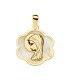 Medalla Niñas Oro 18 ktes Virgen Nácar Tam 17 x 20 mm - 000150803