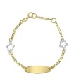 Esclava Bebé Oro 18 ktes Flores Medida 12/14 cm - 000022970